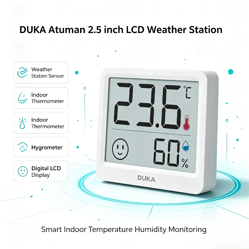 DUKA Atuman 2.5 inch LCD Elect - Weather Station Indoor review and price
