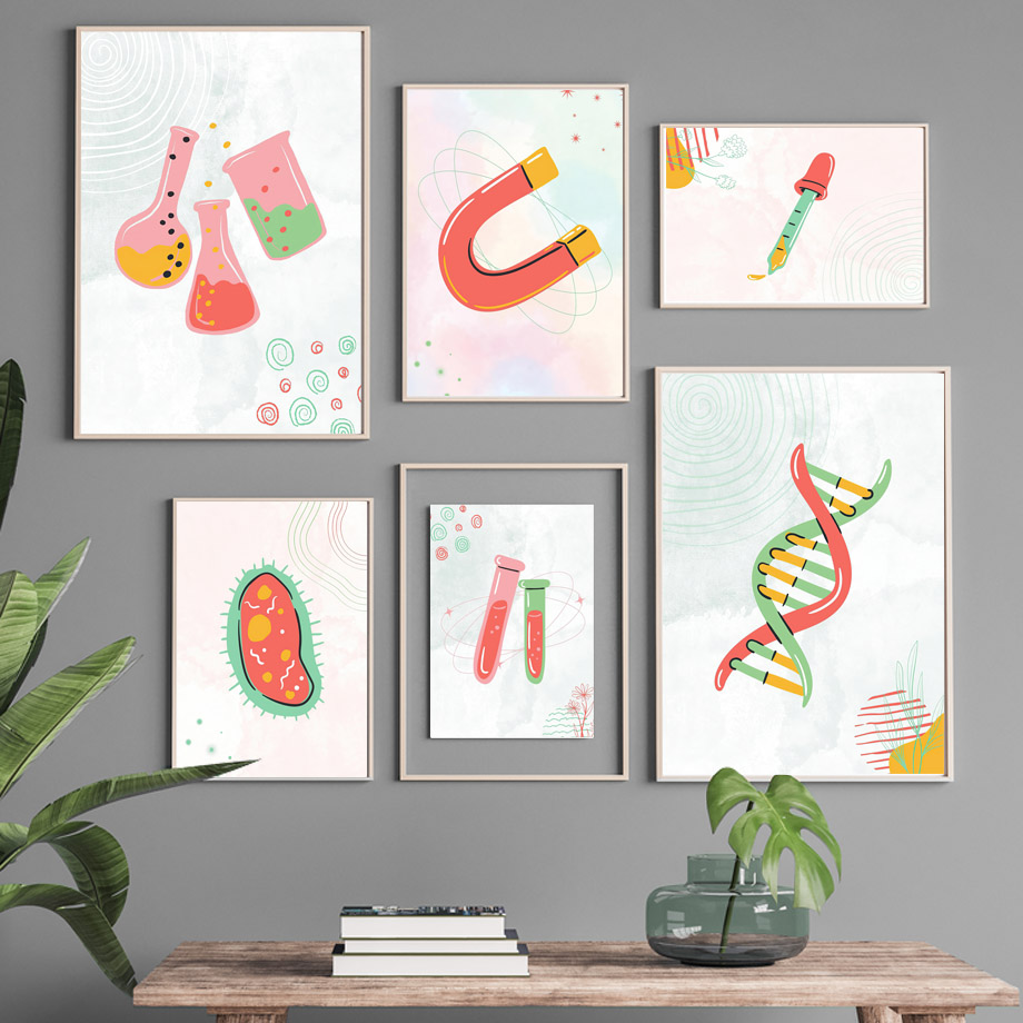 1pc frameless Canvas Painting  - Science Nursery review and price