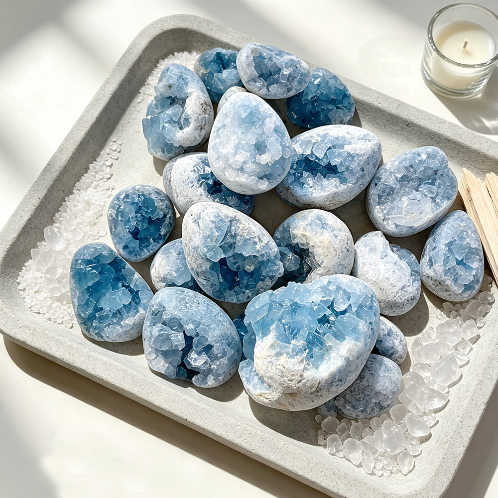 Natural Blue Celestite Geode H - Science Nature review and price