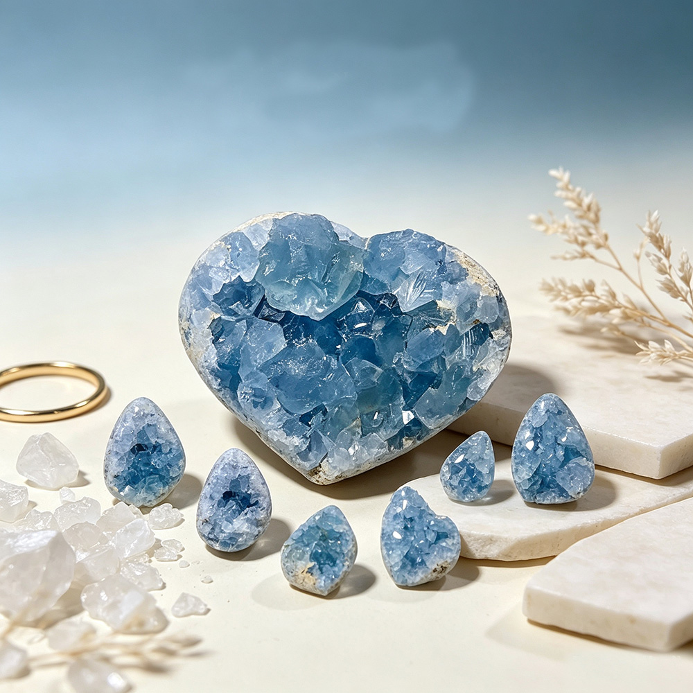 Natural Blue Celestite Geode H - Science Nature review and price