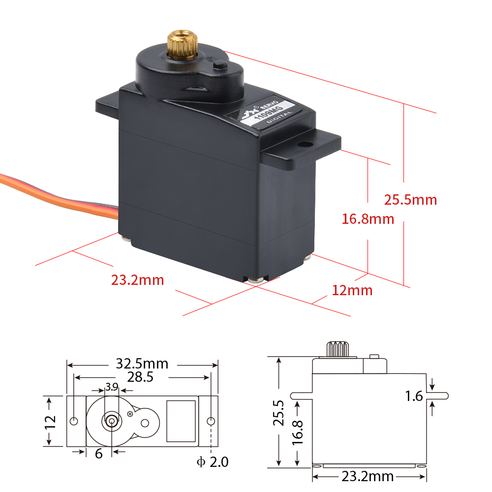 1/2/4 PCS JX Servo PDI-1109MG  - Robot Arm Motor review and price