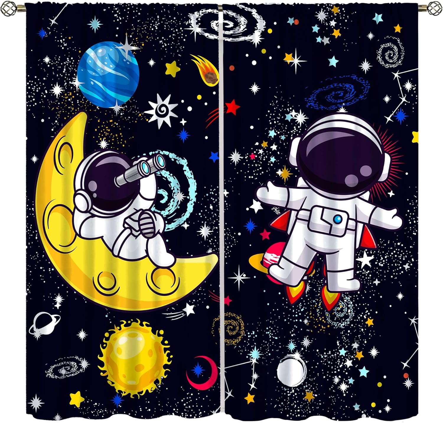 Galaxy Science Curtain Decorat - Science Nursery review and price
