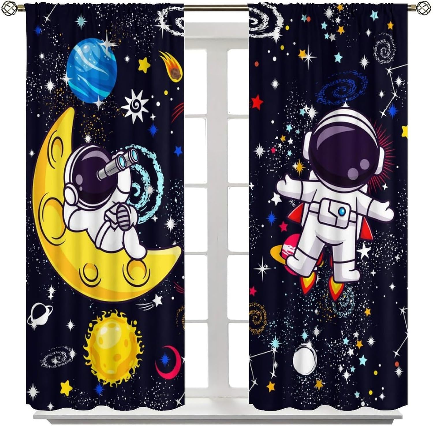 Galaxy Science Curtain Decorat - Science Nursery review and price