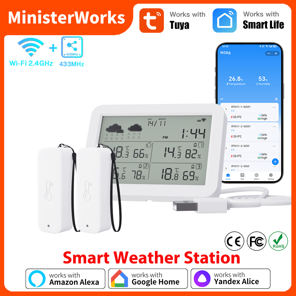 Tuya WiFi Weather Station RF43 - Weather Station Indoor review and price