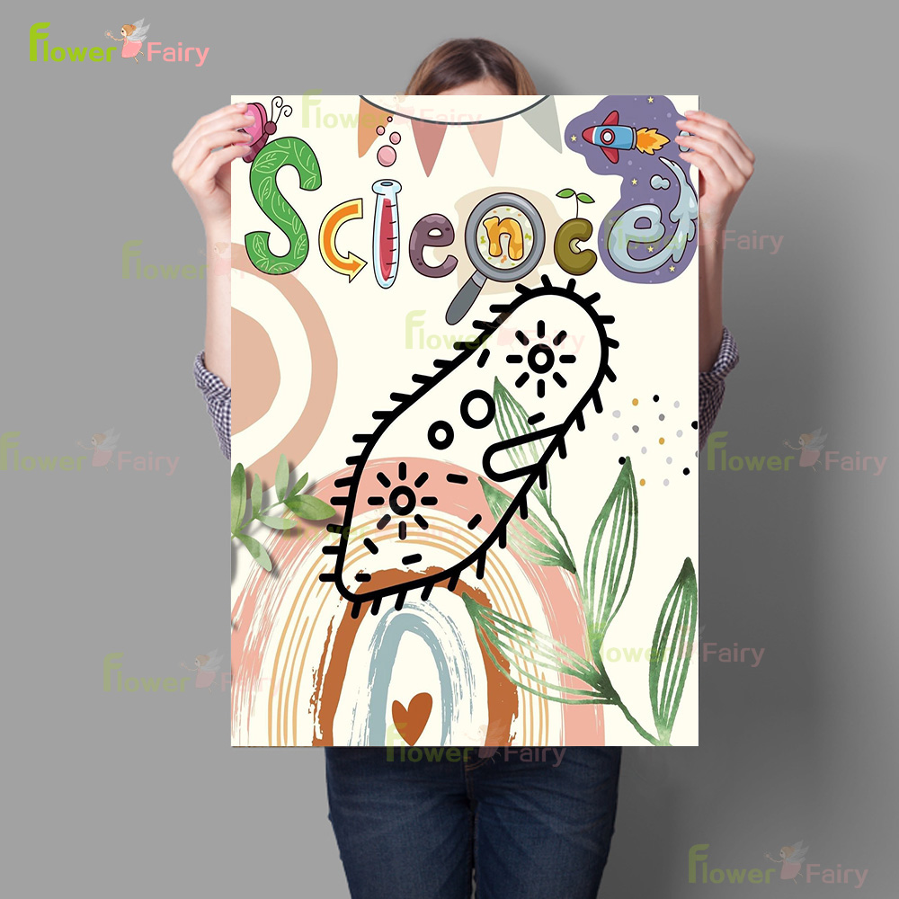 Cartoon Microbiology Watercolo - Science Nursery review and price